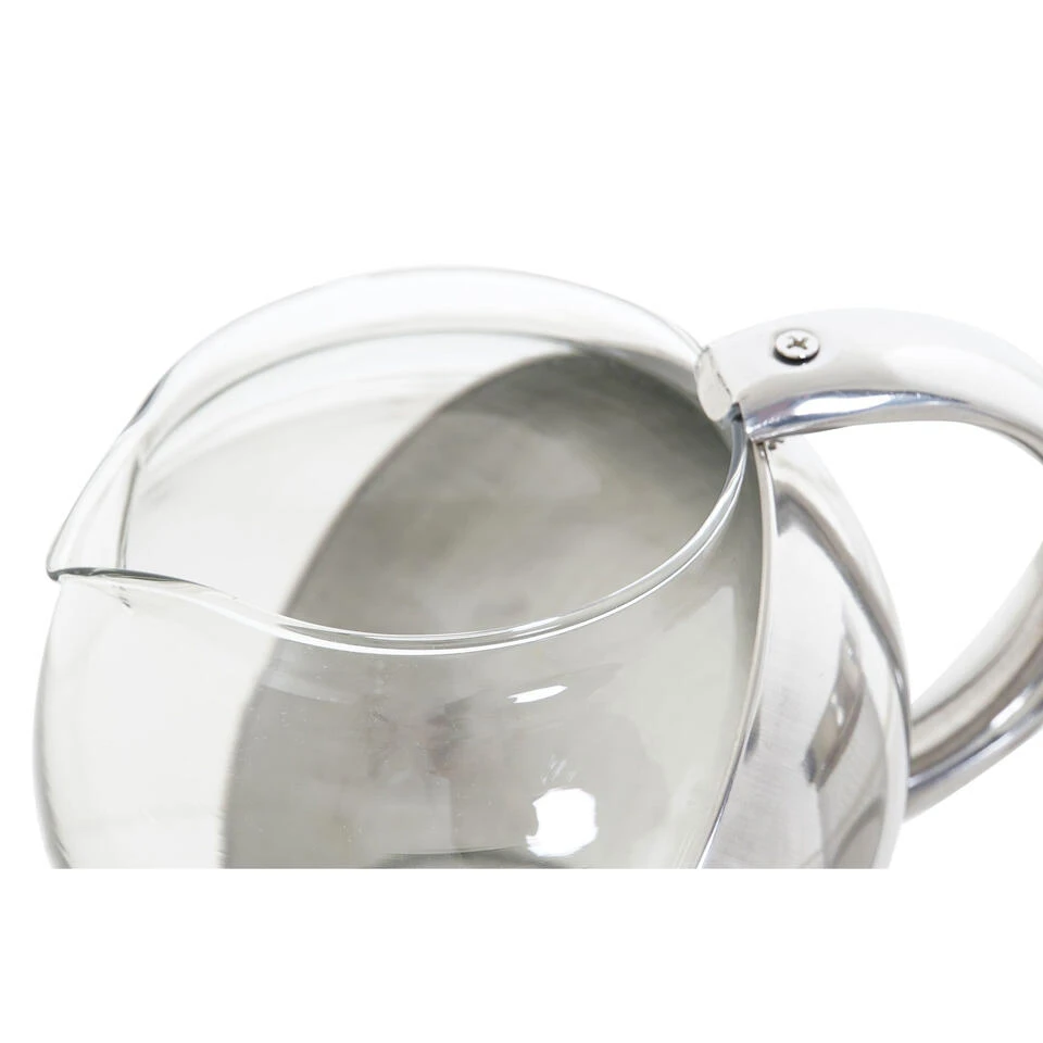 Items Theepot - Glas - RVS - 600 Ml - Met Filter En Handvat 3 Items Theepot - Glas - RVS - 600 Ml - Met Filter En Handvat - Afbeelding 3