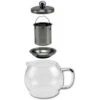 Merkloos Glazen Koffiepot-theekan-theepot - Met Filter - 1,2 Liter