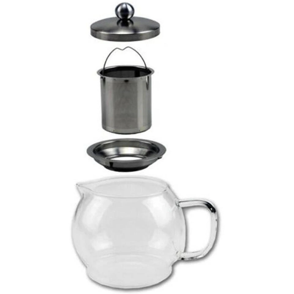 Merkloos Glazen Koffiepot-theekan-theepot - Met Filter - 1,2 Liter 1 Merkloos Glazen Koffiepot-theekan-theepot - Met Filter - 1,2 Liter