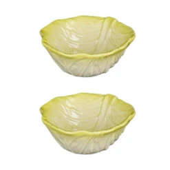 Mica Decorations Schalen Sla - L9,5 X B9,5 Cm - Keramiek - Lichtgroen