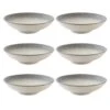 OTIX Diepe Soep Bordenset 6 Persoons Zwart Taupe 19cm Keramiek TULIP