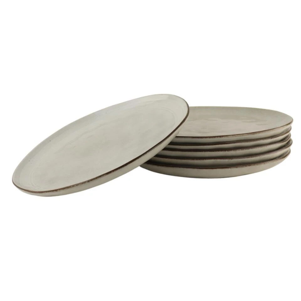 OTIX Diner Bordenset 6 Persoons Beige 26,5cm Keramiek LILY 1 OTIX Diner Bordenset 6 Persoons Beige 26,5cm Keramiek LILY