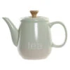 Merkloos Items Kitchen Theepot Ceylon - Keramiek - 1000 Ml - Groen/beige