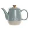 Merkloos Items Kitchen Theepot Ceylon - Keramiek - 1000 Ml - Blauw/beige
