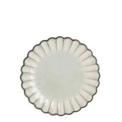 Mica Decorations Corfu Ontbijtbord - H2,5 X Ø21 Cm - Keramiek - Grijs