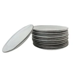 OTIX Dessert Ontbijt Bordenset 12 Persoons Blauw 21cm Keramiek BLUEBELL