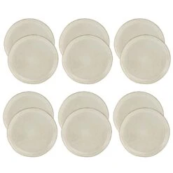 OTIX Dessert Ontbijt Bordenset 12 Persoons Beige 21cm Keramiek LILY