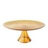 OTIX Taartplateau Met Voet 28cm Amber Kleur Glas