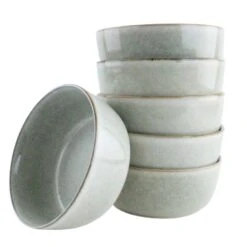 OTIX Soepkommen Zonder Oor Set Van 6 Schaaltjes 600ml Grijs Aardewerk BEECH