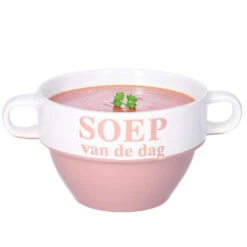 Merkloos Soepkommen - Soep Van De Dag - Oud Roze - Stapelbaar