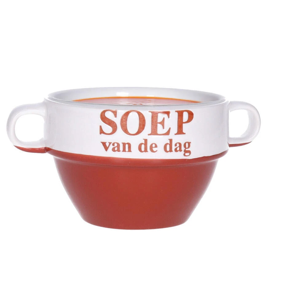 Merkloos Soepkommen - Soep Van De Dag - Rood - Stapelbaar 1 Merkloos Soepkommen - Soep Van De Dag - Rood - Stapelbaar
