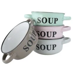 OTIX Soepkommen Met Oor Set Van 4 Schaaltjes 500ml Diverse Kleuren