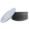 OTIX Dinerborden Bordenset 12 Persoons Grijs 26cm Aardewerk POPLAR
