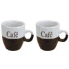 Excellent Houseware Koffiemok - 2x - Bruin - Keramiek - 150 Ml