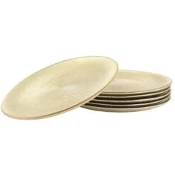 OTIX Ontbijtborden 6 Persoons Goud Glitter Dessertborden 21cm Glas