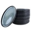 OTIX Ontbijtborden 12 Persoons 21cm Dessertbord Blauw Aardewerk EBONY