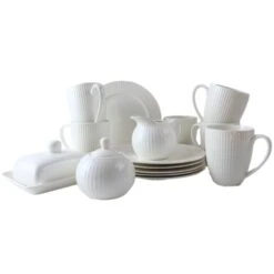 OTIX Serviesset 15-delig Ontbijtservies Bordenset 6-Persoons Ontbij...