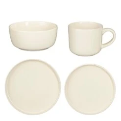 Mica Decorations Ozzu Serviesset 4 Persoons - Steengoed - Off-white