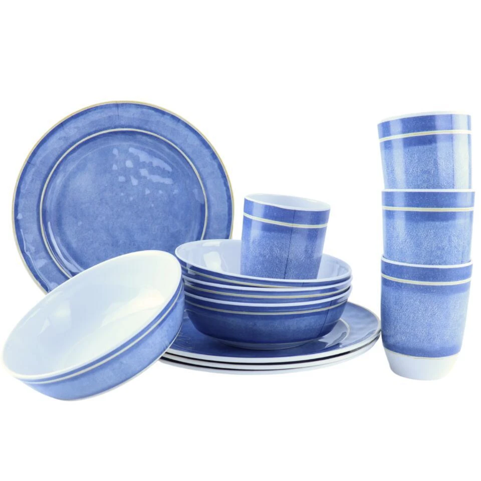 OTIX Serviessets 12 Delig Navara - Blauw 1 OTIX Serviessets 12 Delig Navara - Blauw