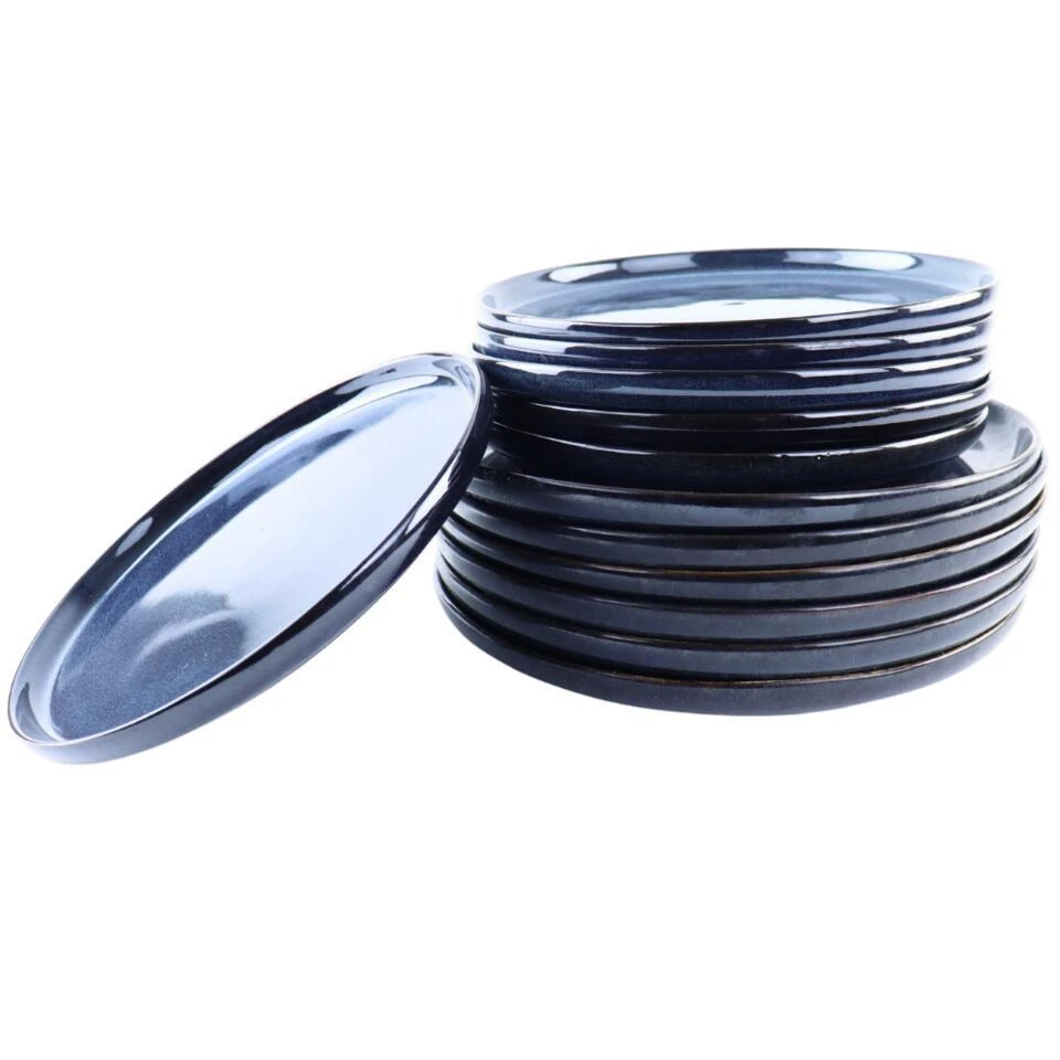 OTIX Serviesset 12 Delig Ebony - Blauw 1 OTIX Serviesset 12 Delig Ebony - Blauw