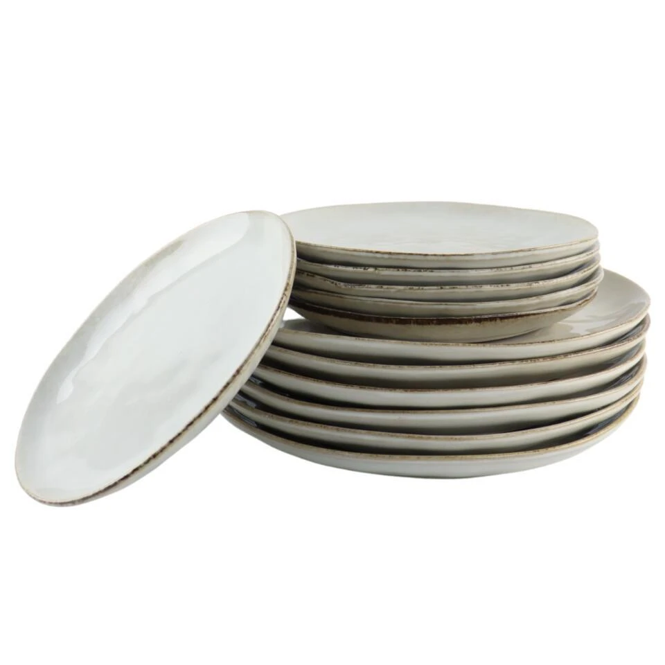 OTIX Serviesset 12 Delig Lily - Beige 1 OTIX Serviesset 12 Delig Lily - Beige