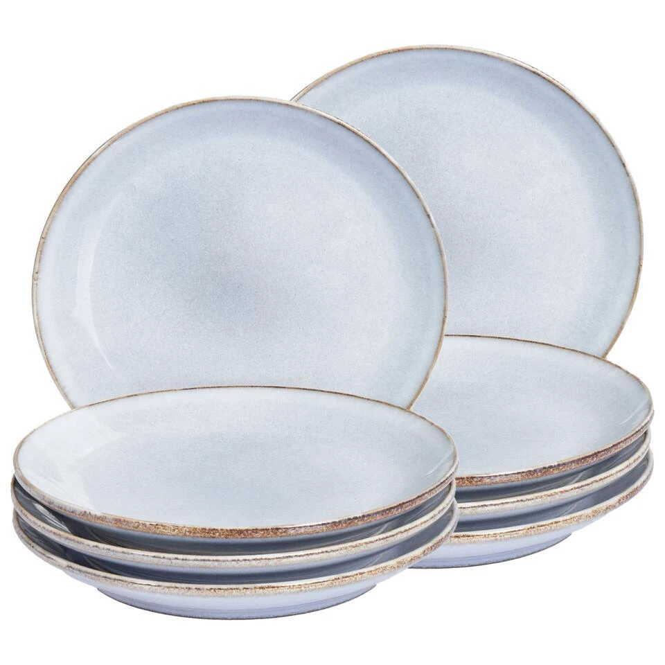 JUNIPER - Bijzetborden Set Van 8 - Lichtblauw - Steengoed 1 JUNIPER - Bijzetborden Set Van 8 - Lichtblauw - Steengoed