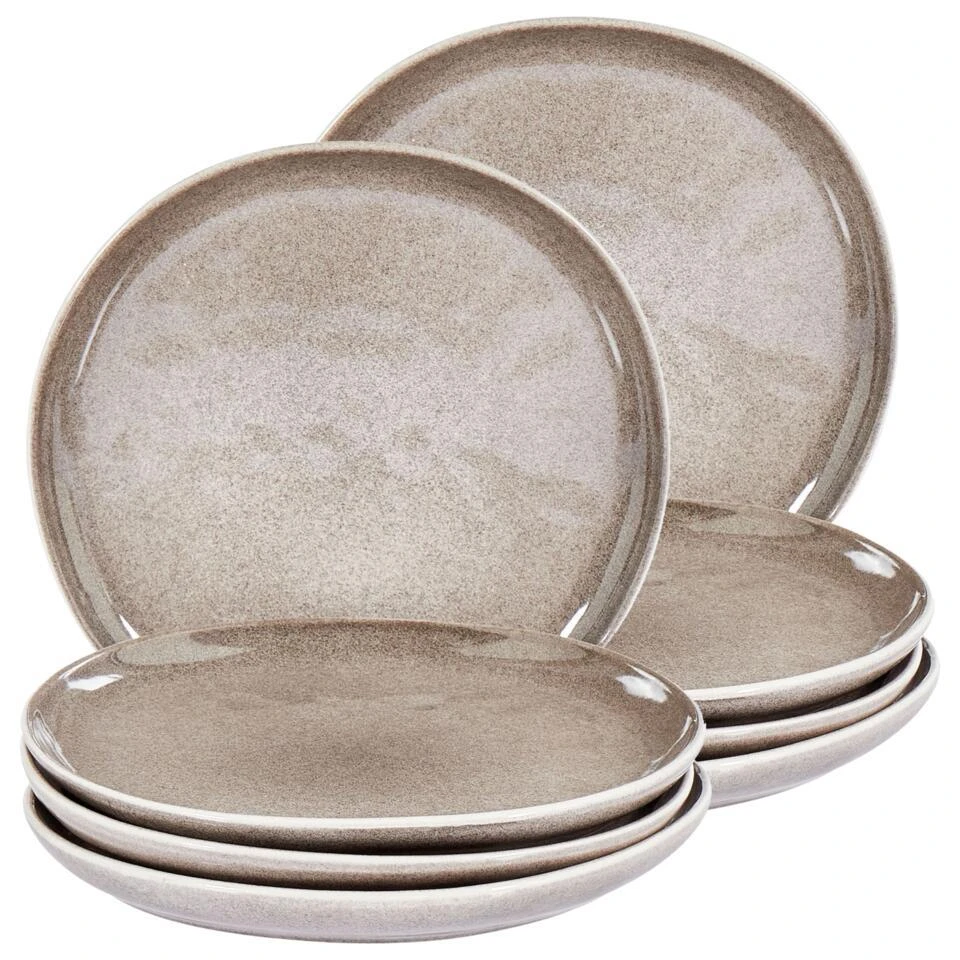 COSTMARY - Bijzetborden Set Van 8 - Grijs - Steengoed 1 COSTMARY - Bijzetborden Set Van 8 - Grijs - Steengoed