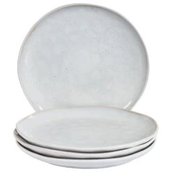 SESAME - Dinerborden Set Van 4 - Lichtgrijs - Steengoed