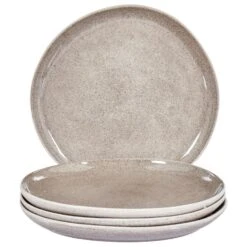 COSTMARY - Dinerborden Set Van 4 - Grijs - Steengoed