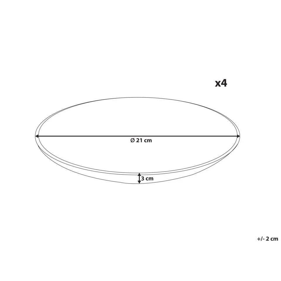 JUNIPER - Bijzetborden Set Van 4 - Lichtblauw - Steengoed 4 JUNIPER - Bijzetborden Set Van 4 - Lichtblauw - Steengoed - Afbeelding 4
