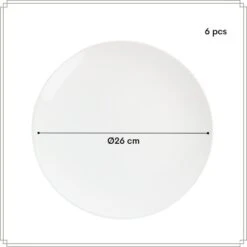 OTIX Dinerborden Bordenset 6 Persoons Wit 26cm Aardewerk ALDER 12 OTIX Dinerborden Bordenset 6 Persoons Wit 26cm Aardewerk ALDER -Luxe Servieswinkel 13b5f88dba664eb5bf8ea23024d032eb