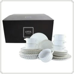 OTIX Serviesset 24 Delig Solis - Wit -Luxe Servieswinkel 162b13d9df68432d997d2f37846a1668
