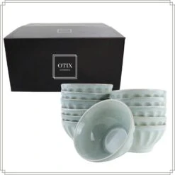 OTIX Soepkommen Zonder Oor Set Van 12 Schaaltjes 560ml Licht Blauw ELM -Luxe Servieswinkel 16dce679a1cd4f70ab6aa7370d4001af