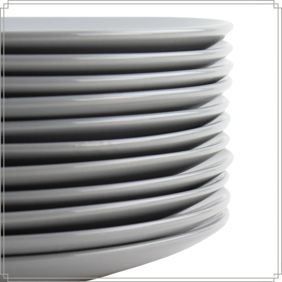 OTIX Dinerborden Bordenset 12 Persoons Grijs 26cm Aardewerk POPLAR 3 OTIX Dinerborden Bordenset 12 Persoons Grijs 26cm Aardewerk POPLAR - Afbeelding 3