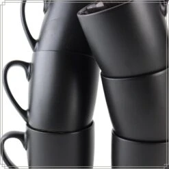 OTIX KoffieKopjes Koffietassen Set Van 12 Zwart Mat 240ml -Luxe Servieswinkel 1d5514ae9119491191763c4ba5e477f8