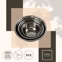 OTIX Beslagkom Mengkom Bakken Set Van 3 RVS Beslagkommen -Luxe Servieswinkel 2090cd6a9c8f4ab8ac41549fc93a787d