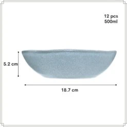 OTIX Soepkommen Zonder Oor Set Van 12 Schaaltjes 500 Ml Blauw -Luxe Servieswinkel 2218198adc9f4e2b973a8e958251870b