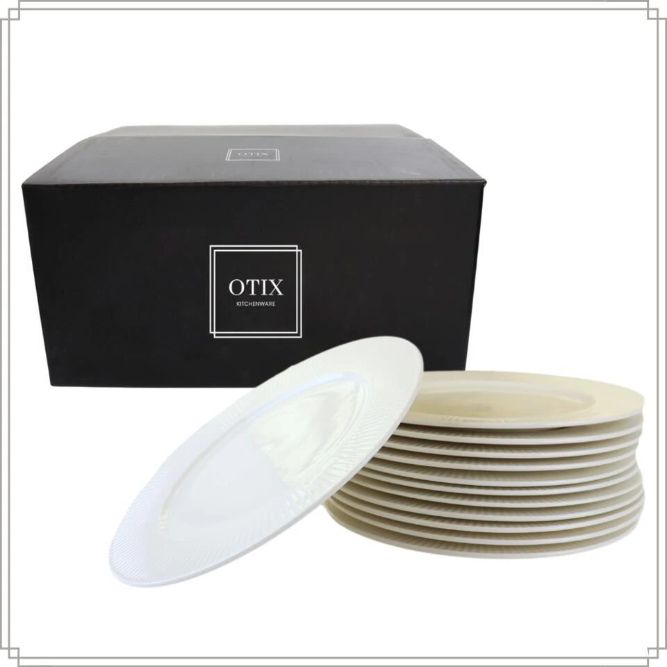 OTIX Dinerborden Bordenset 12 Persoons 27cm Wit Porselein LUNA 9 OTIX Dinerborden Bordenset 12 Persoons 27cm Wit Porselein LUNA - Afbeelding 9