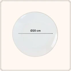 OTIX Ontbijtborden Dessert Gebaksbordjes Borden Set Van 6 Stuks 20cm Wit Met 10 OTIX Ontbijtborden Dessert Gebaksbordjes Borden Set Van 6 Stuks 20cm Wit Met -Luxe Servieswinkel 265d861dcab1477d8f0141646e2a1d5f