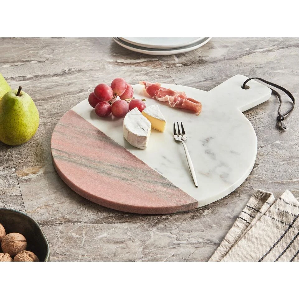 ACHARNES - Dienblad - Wit - Marmer 2 ACHARNES - Dienblad - Wit - Marmer - Afbeelding 2