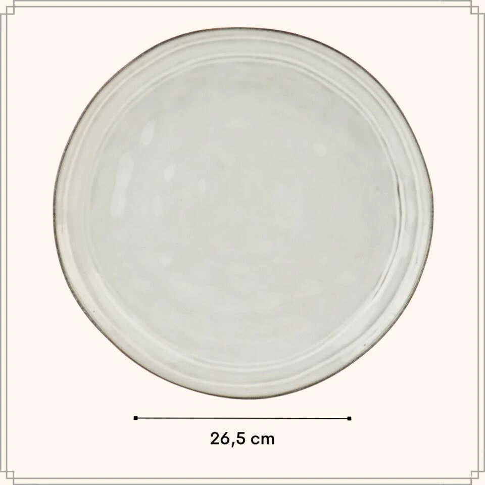 OTIX Diner Bordenset 6 Persoons Beige 26,5cm Keramiek LILY 12 OTIX Diner Bordenset 6 Persoons Beige 26,5cm Keramiek LILY - Afbeelding 12