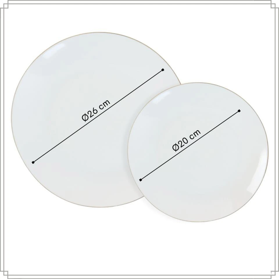 OTIX Serviesset 12 Delig Crocus - Wit Goud 4 OTIX Serviesset 12 Delig Crocus - Wit Goud - Afbeelding 4