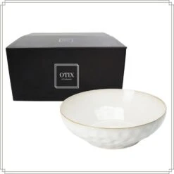 OTIX Saladeschaal Slakom Serveerschaal 2500ML Beige Keramiek -Luxe Servieswinkel 2fc563ca74a64aaf9ce91c96ced05b0d