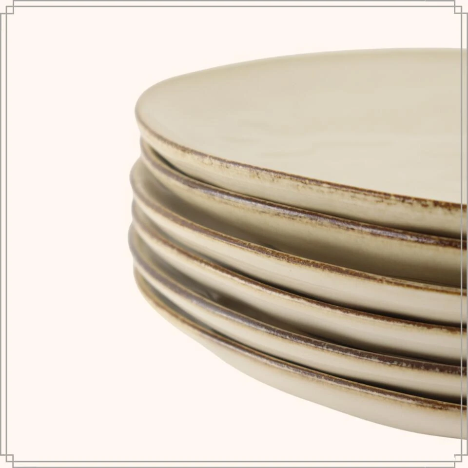 OTIX Serviesset 18-delig Bordenset 6-persoons Beige 21cm Keramiek MAPLE 5 OTIX Serviesset 18-delig Bordenset 6-persoons Beige 21cm Keramiek MAPLE - Afbeelding 5