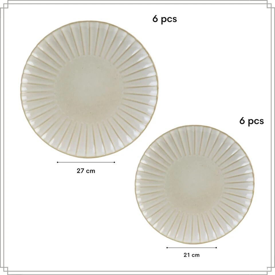 OTIX Serviesset 12 Delig Solis - Wit 4 OTIX Serviesset 12 Delig Solis - Wit - Afbeelding 4