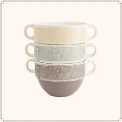 OTIX Soepkommen Met Oor Set Van 6 Stuks Soeptassen 500 Ml Diverse Kleuren -Luxe Servieswinkel 331beadadb654dca9138010e863c82f7