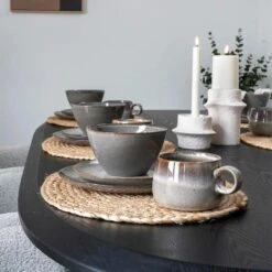 QUVIO Theemokken Selma - Keramiek - Grijs - Set Van 4 -Luxe Servieswinkel 35ae31ef1e5f4707941497a3dec0d0c3