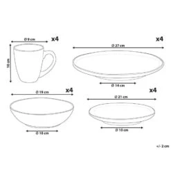 JUNIPER - Serviesset 16 Delig - Lichtblauw - Steengoed -Luxe Servieswinkel 3d519a24331848a69caf0166aefbdfb6