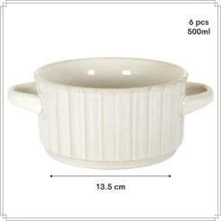 OTIX Soepkommen Met Oor Set Van 6 Stuks Soeptassen Wit Keramiek SOLIS 10 OTIX Soepkommen Met Oor Set Van 6 Stuks Soeptassen Wit Keramiek SOLIS -Luxe Servieswinkel 42303f53ce3c48068efea7ca1a9b8f53