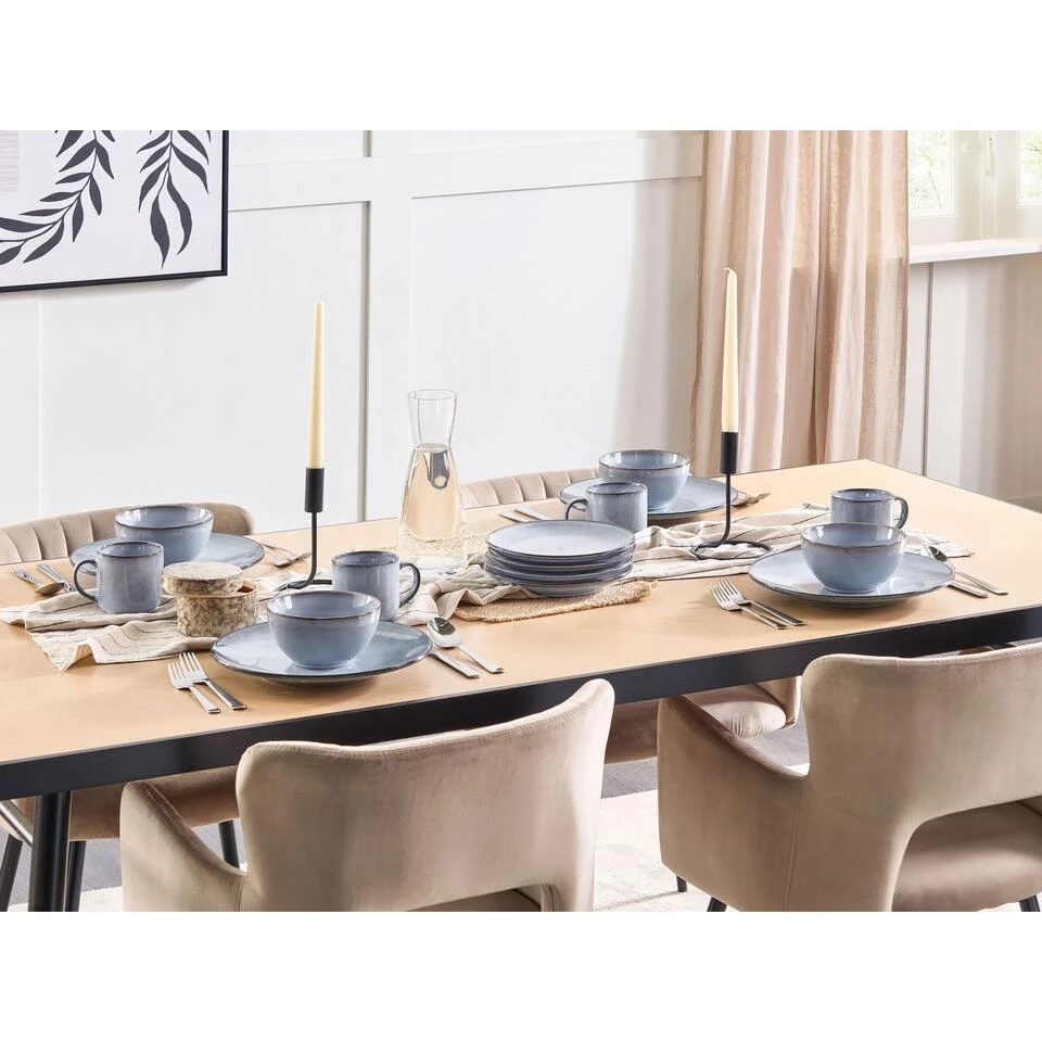 JUNIPER - Kom Set Van 8 - Lichtblauw - Steengoed 2 JUNIPER - Kom Set Van 8 - Lichtblauw - Steengoed - Afbeelding 2